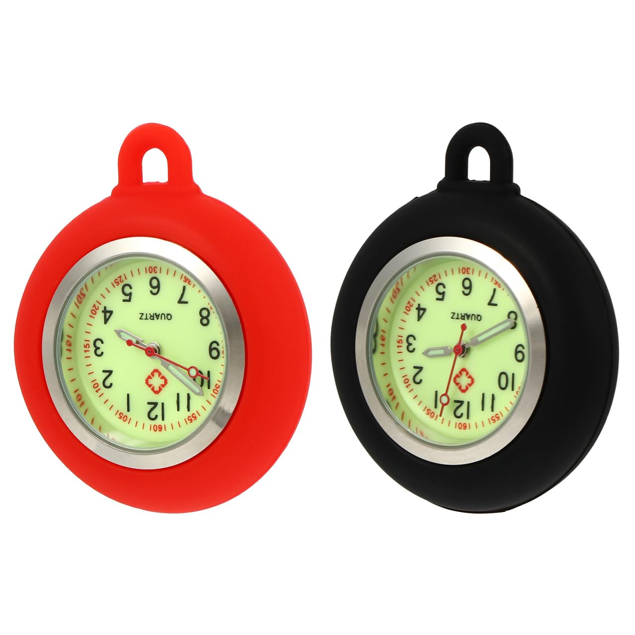 ibasenice 2pcs Luminous Silicone Watch Pocket Watch Dial Nurse Parts Vintage Dial Accessory for Portable Paramedic Brooch Nurse