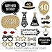 Big Dot of Happiness Adult 40th Birthday - Gold Party Photo Booth Props Kit 20 Count