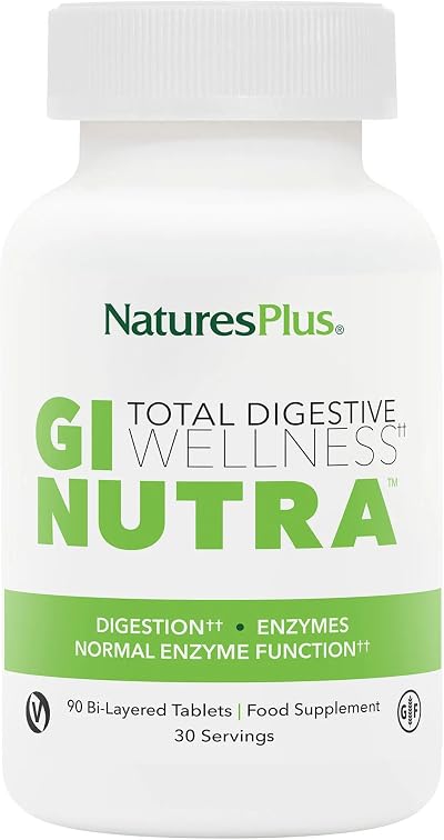 Nature's Plus GI Nutra Total Digestive Wellness Probiotics 90 Tablets