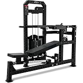Commercial Multi Press Combo Machine, 3-in-1 Adjustable Chest Press, Incline Press &amp; Shoulder Press, Unique Triple-Grip Handle Design, 220 Lb Weight Stack, 12-Gauge Steel 3x3 Tubing, Home &amp; Gym Use