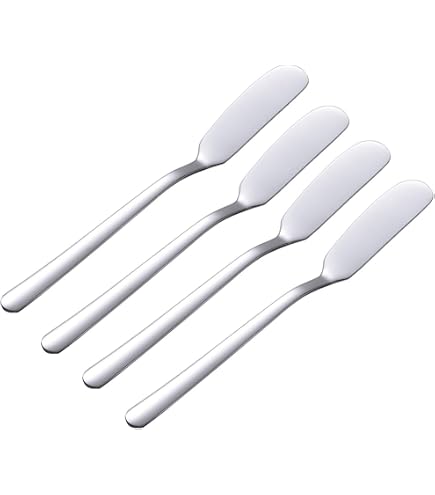 Set Of 5 Stainless Steel Butter Knives - Elegant Spreaders For Butter, Cheese, Jam | Mirror Polish Finish