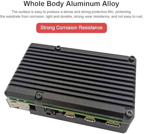 Cuttey Funda de Metal para radiador Funda para Raspberry Pi 4 con Ventilador Doble y Llave Hexagonal