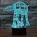 Star Wars AT-AT Night Light 3D LED illusion 7 Color Touch Button Desk Lamp Room Decor Light