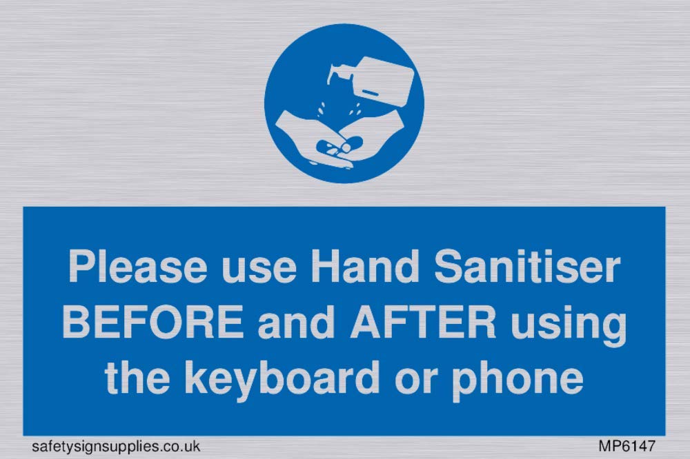 Please use Hand Sanitiser BEFORE and AFTER using the keyboard or phone