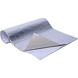 WISAUTO Aluminized Heat Shield Thermal Barrier Adhesive Backed Heat Blanket (12'' X 24'')