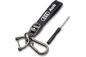 Vicsamer Car Keychain,Genuine Leather Key Chain Accessories for Au,di A1 A3 A4 A5 A6 A7 A8 RS3 R8 RS7 Q7 Q3 Q5 S Series,Auto Key Ring Business Gift for Men and Women
