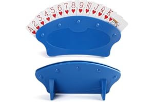 2pcs Fan Shape Playing Card Holder, Plastic Hands Free Card Holder for Kids Adults Seniors, Poker Parties, Family Card Game N