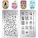 Ejiubas Nail Stamper Nail Stamping Kit - Nail Stamp Nail Polish Stamper Scraper