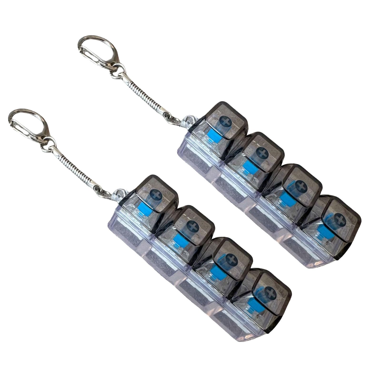 2PCS Keyboard Fidget Toy, Fidget Keyboard, Fidget Keyboard, 4 Keys Keyboard Decompression Toys Keyboard Keychain Toys Finger Keyboard Caps Toy for to Relief Stress Pass the Time (4) — image 1