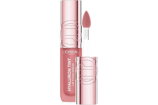 L'Oréal Paris Hyaluron Tint Lip Stain Serum, Hydrating Liptstick, Glossy Finish to Blurred Lip Tint, Multi-Use Lip & Cheek, U