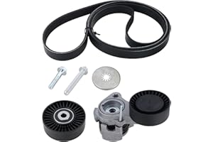XIAOYUDOU Serpentine Belt Tensioner Bolt Idler Pulley Drive Kit Compatible with 2006-2013 BMW 128i 323i 325i 325xi 328i 330i 330xi 525i 525xi 528i 528xi 530i 530xi X3 3.0L L6 Replaces 11288624196 6K1990