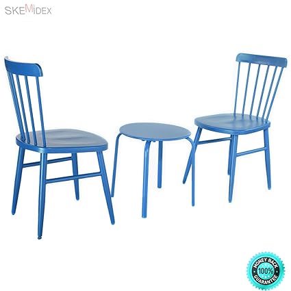 Amazon Com Skemidex 3pcs Patio Table Chairs Furniture Set