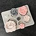 Roses Collection Fondant Candy Silicone Mold, Flower Fondant Mold for Sugarcraft Cake Decoration, Cupcake Topper, Polymer Clay, Soap Wax Making Crafting Projects
