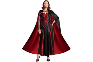 Noiclub Adult Vampire Halloween Costumes For Women Scary Costume Set Female Vampiress Costum Outfit Dress Up Gothic Midnight