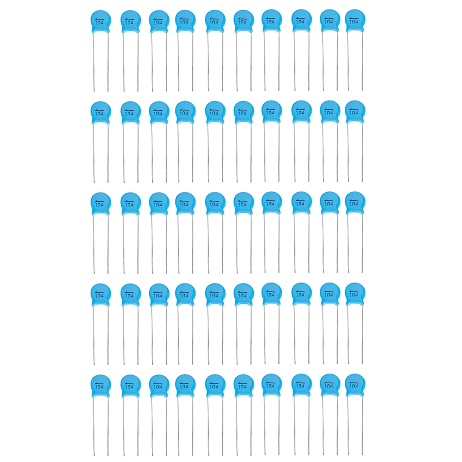 0.1uF 100nF 1000V Ceramic Capacitor Set, 50Pcs High Voltage Disc Ceramic Chip Capacitors Assortment Kit