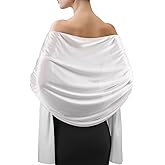 Sofier Satin Shawl Wraps for Women Evening Dresses Wedding Bridal Party Silky Scarf Formal Cover Up Bridesmaid Gifts