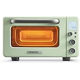 BUYDEEM T103 Countertop Toaster Oven 12QT, No Pre-Heat Needed, 7 Cooking Modes, Retro Mini Toaster Oven with Grill Rack and B