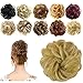 FESHFEN Synthetic Hair Bun Extensions Messy Hair Scrunchies Hair Pieces for Women Hair Donut Updo Ponytail