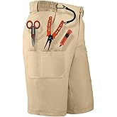 Palmyth Men's Fishing Short Quick Dry 10.5” Sun Protection UV UPF 50+ Cargo Shorts Water Resistant for Saltwater Freshwater