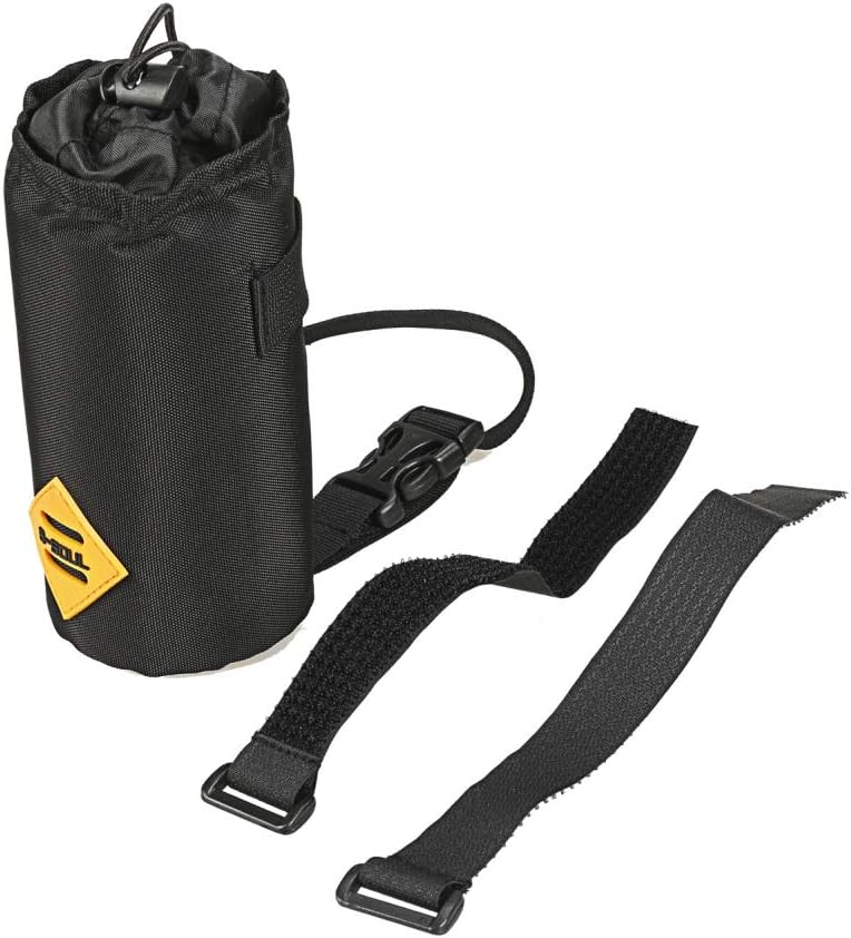 TJK Bike Water Bottle Holder Bag, Insulated Heat Preservation Velcros Bicycle Coffee Cup Holders Storage for Kid Adult, Black Handlebar Drink/Beverage Container for Mountain Road Bike