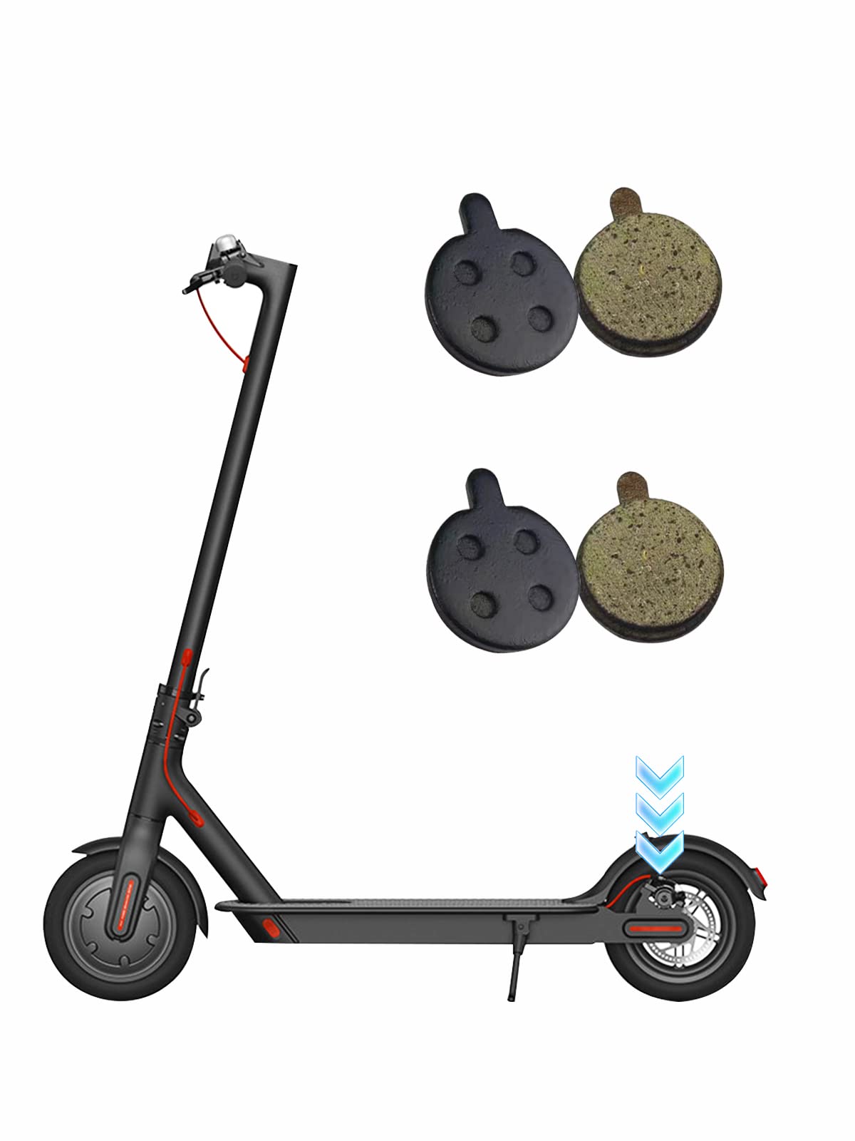 Brake Pad for Xiaomi e Scooter - e Scooter Accessories for Xiaomi Electric Scooter Pro 2/Pro/M365/1S (Pro)