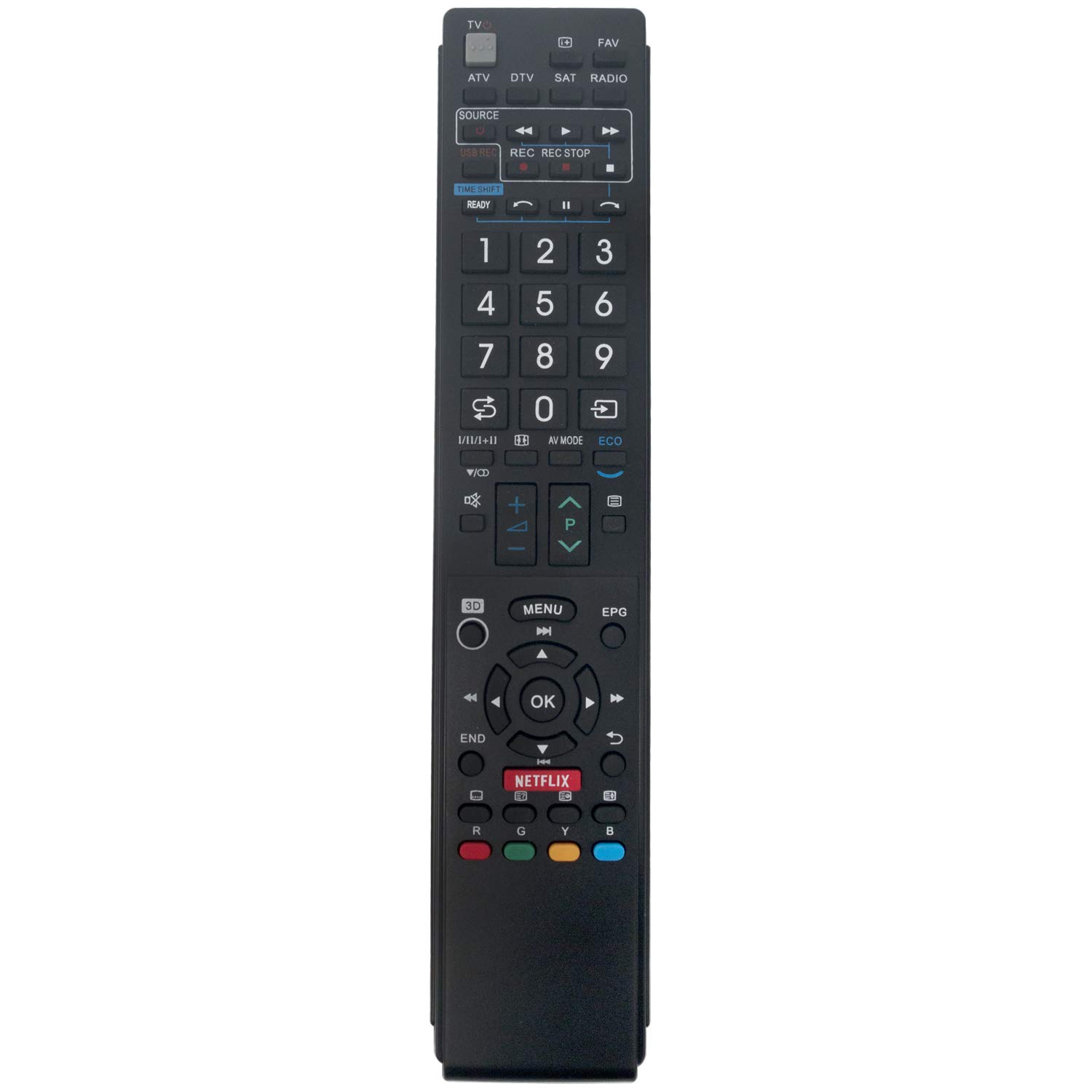 New GB058WJSA GA983WJSA GA902WJSA GB005WJSA Replacement Remote for Sharp TV GA903WJSA BD-AMS20 LC-60C7450 LC-60LE657U LC-60LE755U LC-60LE847 LC-70LE745 LC-70LE757U LC-70LE847 LC-80LE844 LC-80LE857U