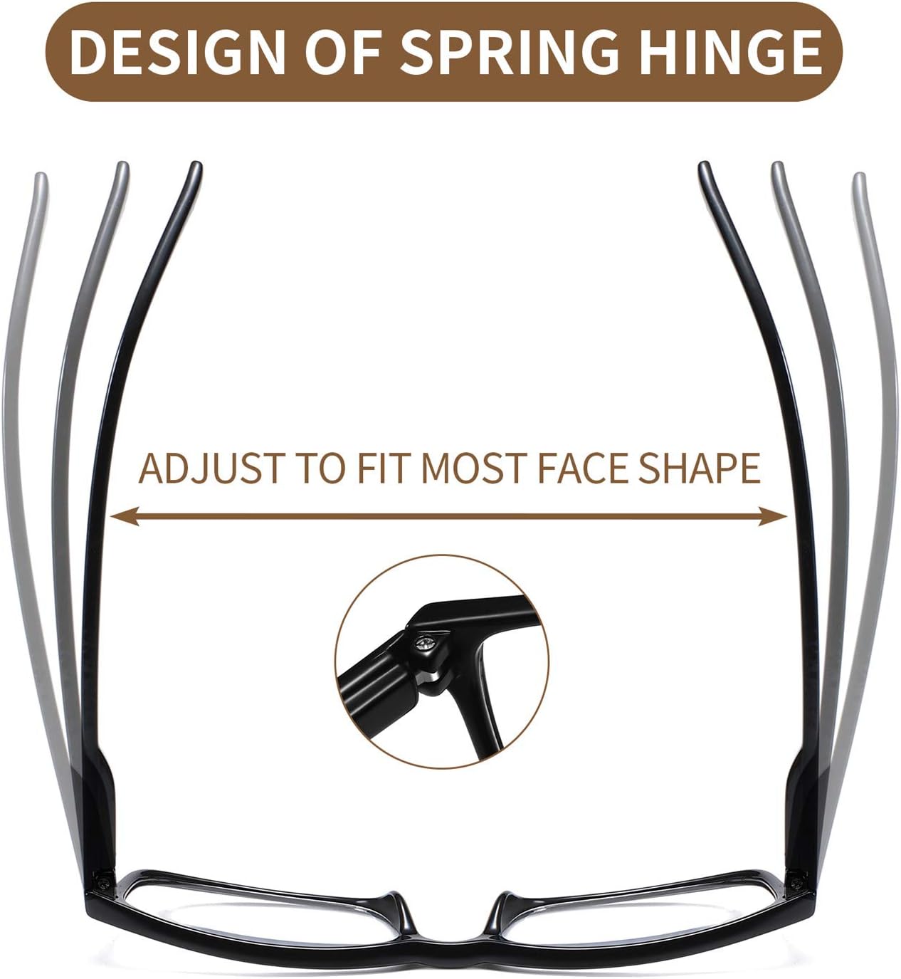 SOCTICK Reading Glasses 4-Pack Lightweight Spring Hinge Onepower Readers for Men and Women,+2.50: Health & Personal Care