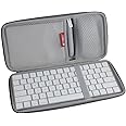 Hermitshell Hard Travel Case for Apple Magic Keyboard MLA22LL/A + Trackpad 2 MJ2R2LL/A + Mouse (Nylon, Gray)
