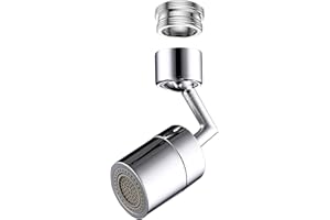 OUPUSES Newest Universal Splash Filter Faucet, 720° Rotatable Faucet Sprayer Head with Durable Copper, Anti-Splash Movable Tap Head Water Saving, Faucet Aerator Leakproof Design with Double O-Ring