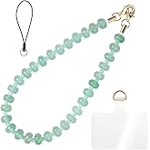 CH.YISHI Handmade Natural Stone Beaded Charm Cell Phone Camera Lanyard, Hands-Free Wrist Strap, Phone Chain Keychain String