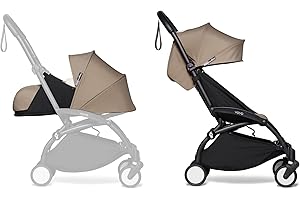 BABYZEN YOYO2 Stroller & 0+ Newborn Pack - Includes Black Frame, Taupe 6+ Color Pack & Taupe 0+ Newborn Pack - Suitable for Children Up to 48.5 Pounds