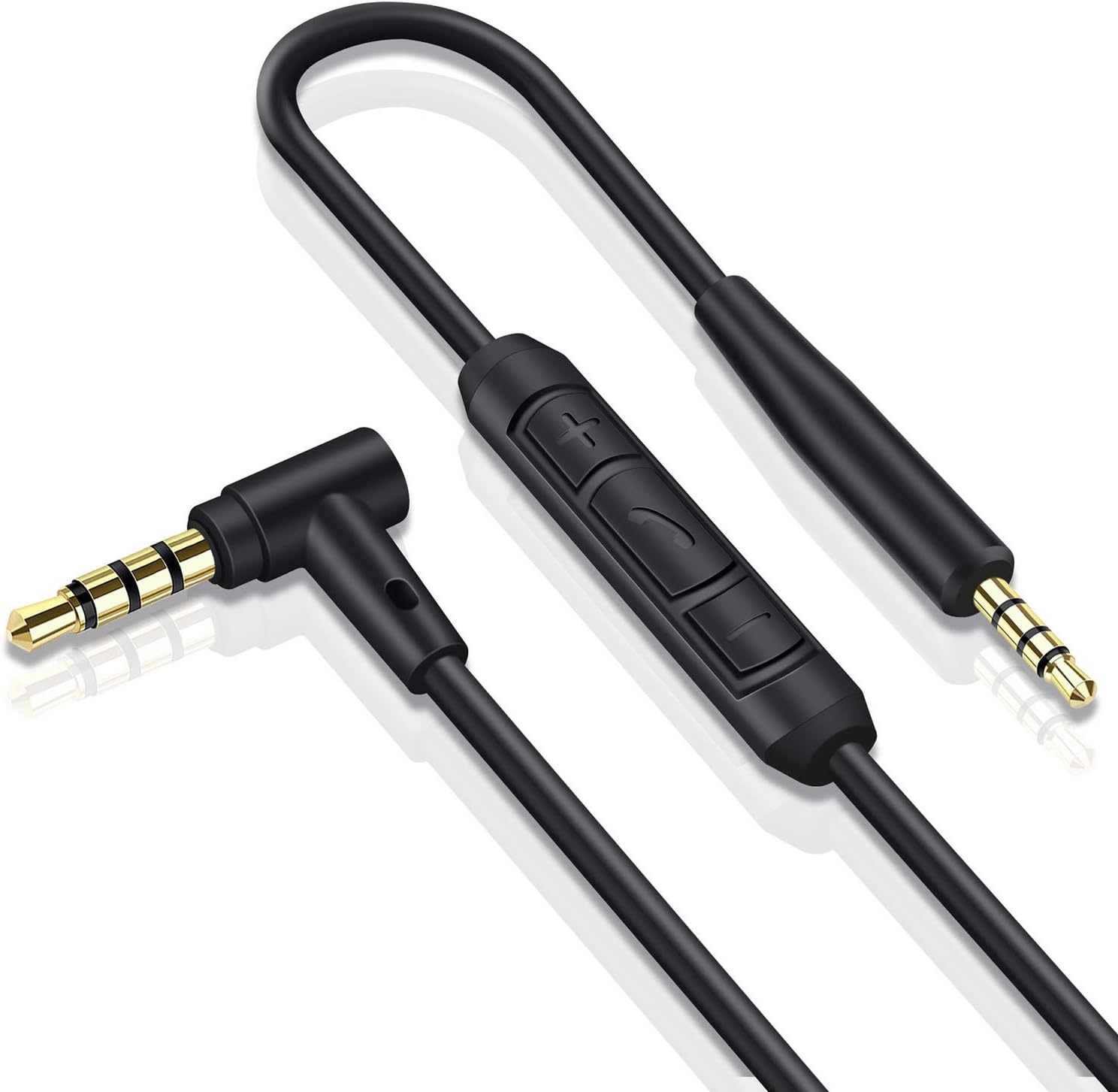 Cypher.V Replacement Audio Extension Cable Cord Wire,for Bose QuietComfort QC25 QC35 Soundlink SoundTrue On Ear Headphones with in Line Mic Volume Control (Black): Electronics