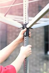 Brabantia Lift-O-Matic Rotary Clothes Line 60 m Adjustable Height Umbrella view 4