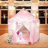 Beebeerun Princess Tent Kids Playhouse Indoor and Outdoor Hexagon Pink Castle Play Tent for Girls