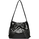 Verdusa Women's PU Leather Shoulder Tote Bags Bow Satchel Purses