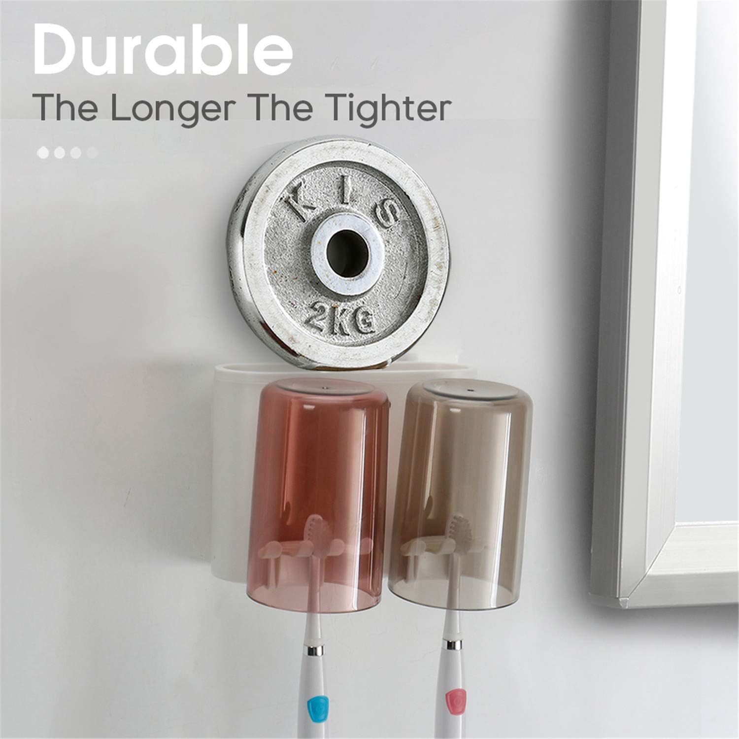 iHave Toothbrush Holder, Couple Toothbrush Holder Wall Mounted Set, Electric Toothbrush Holder for Bathroom: Home & Kitchen