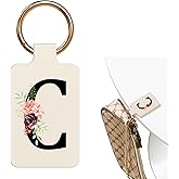 MAGTOBO Letter A-Z Strong Magnetic Purse Holder Stylish Floral Design Handbag Hanger for Women Suitable for Table Tops Metal Wall Door Hinge Frame Shopping Cart Valentine's Day Gift Bag Charms