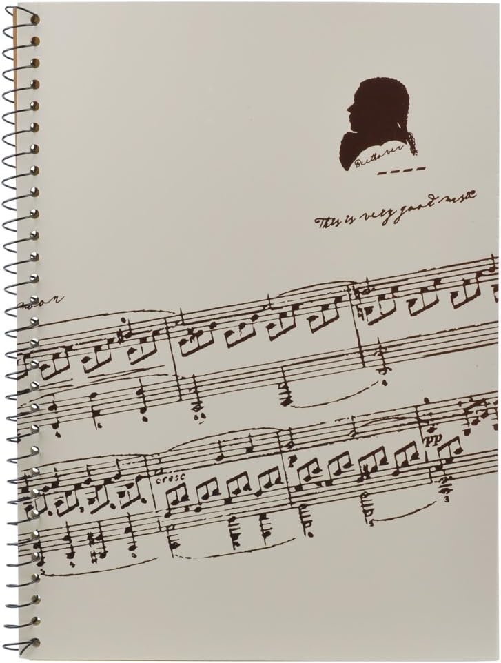 PUNK Stave Notebook,Musical Notation Staff Notebook,Music Manuscript Paper,With 50 Pages Music Blank Sheet Music Notebookk(Music Note Black) - Image 5