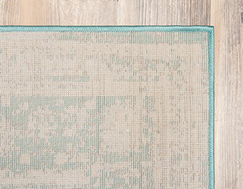 Unique Loom Sofia Collection Turquoise 5 x 8 Area Rug (5' x 8')