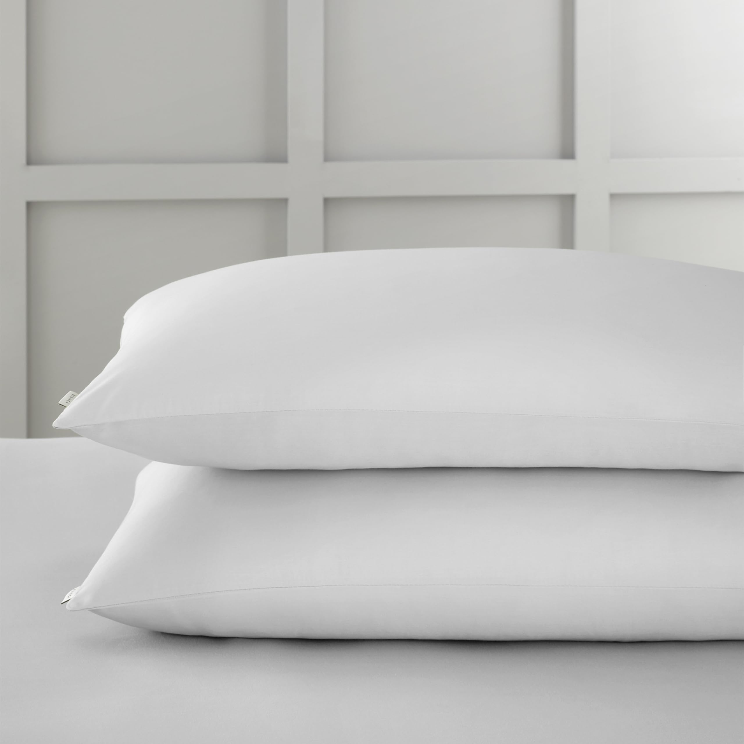 Bianca 400 Thread Count Cotton Sateen Standard Pillowcase Pair Dove Grey โ image 1