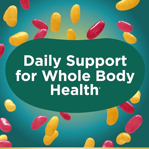 NATURE’S BOUNTY MULTI JELLY BEANS, WITH ZINC, BIOTIN, VITAMINS A, D, E, K, DAILY SUPPORT FOR WHOLE BODY HEALTH, STRAWBERRY-LEMONADE FLAVOR, 120 COUNT