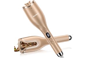 EYESUN Automatic Curling Iron,Automatic Hair Curler with1"Large Slot Hair Curling Irons,Auto Shut-Off,Anti-Scald,Anti-Tangle Rotating Curlers Iron,Fast Heating Hair Curler Wand for Curls(4Temperature&8Timer)