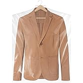 SmileLucky 50 Pack 23.6"x40" Garment Bags for Hanging Clothes, Thick Clear Plastic Dry Cleaning Covers for Closet Storage & Travel
