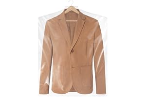 SmileLucky 50 Pack 23.6"x40" Garment Bags for Hanging Clothes, Thick Clear Plastic Dry Cleaning Covers for Closet Storage & Travel