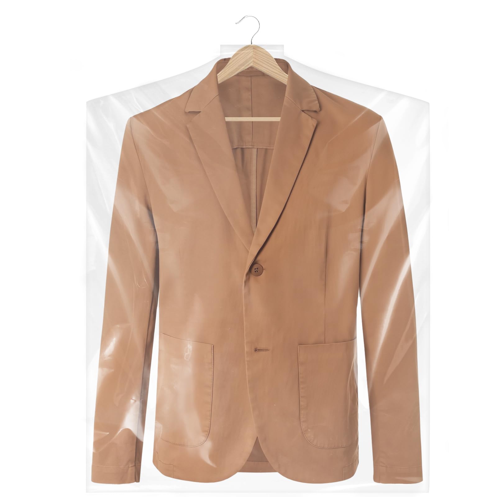 Photo 1 of SmileLucky 50 Pack 23.6"x40" Garment Bags for Hanging Clothes, Thick Clear Plastic Dry Cleaning Covers for Closet Storage & Travel