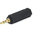 Monoprice 3.5mm Stereo Plug to 6.35mm (1/4 Inch) Stereo Jack Adaptor - Gold Plated