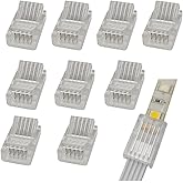 Biantie La 5 Pin 12mm LED Strip to Wire Connector rgbw Unwired Clips Solderless Adapter Terminal Extension Connection for Mul