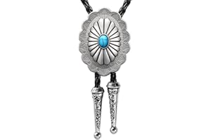 XZQTIVE Western Bolo Tie For Men Women Vintage Cowboy Leather Necktie For Costume Country Themed Wedding Party