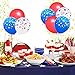 LUOEM Independence Day Party Decoration Patriotic Decorations Star Print Party Balloons 4th of July Party Supplies,Pack of 74