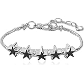 Charm Bracelets Black Star Bracelet for Women Dainty Bracelet Birthday Jewelry Accessories Gifts for Women Trendy 2025